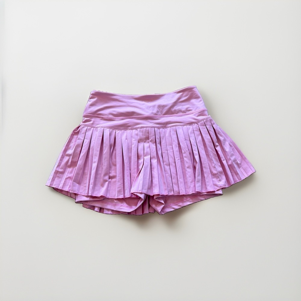 Gold Hinge Pleated Tennis Skirt Skort Womens M Pickleball Golf Pink Preppy